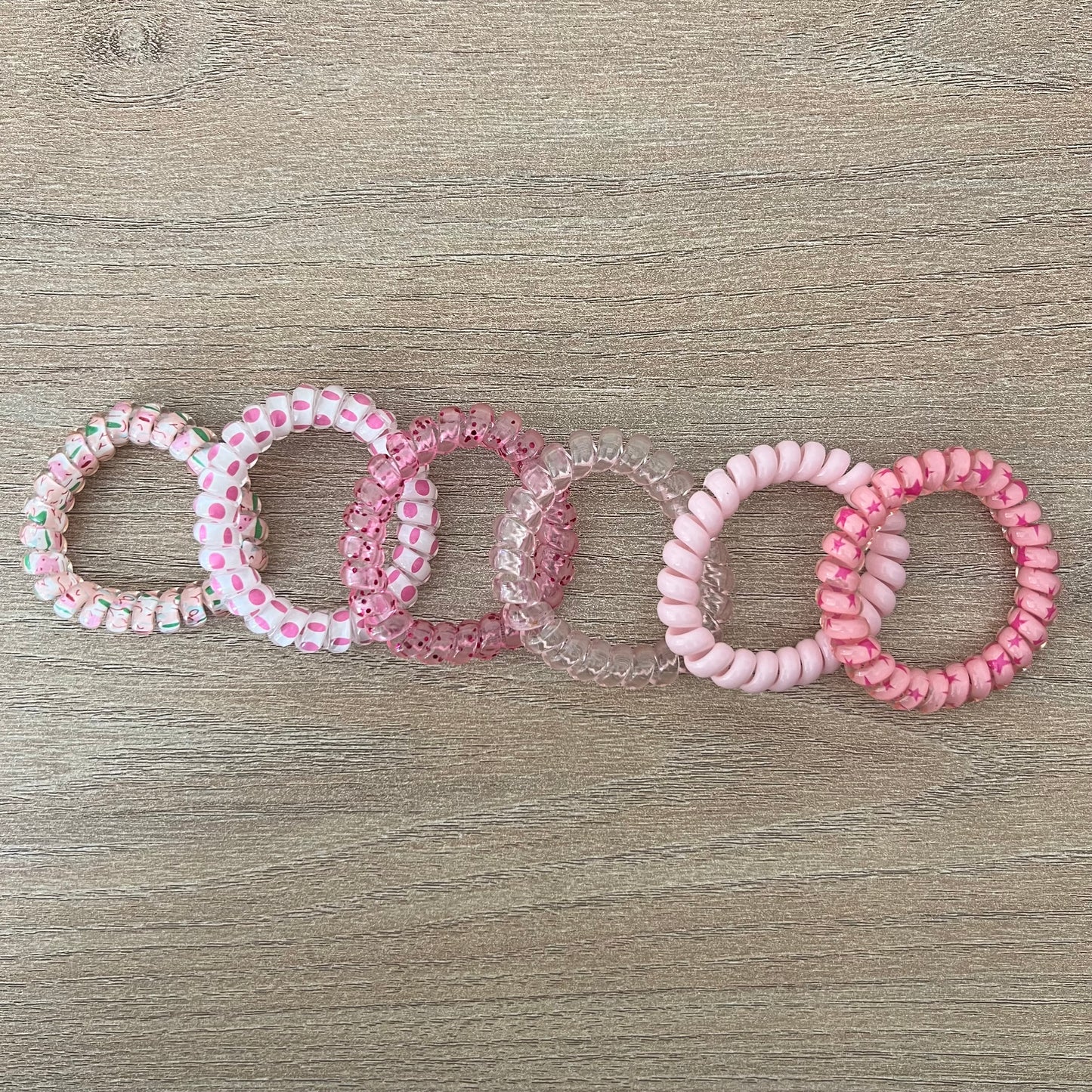 Spiral Hair Ties - 6 pack
