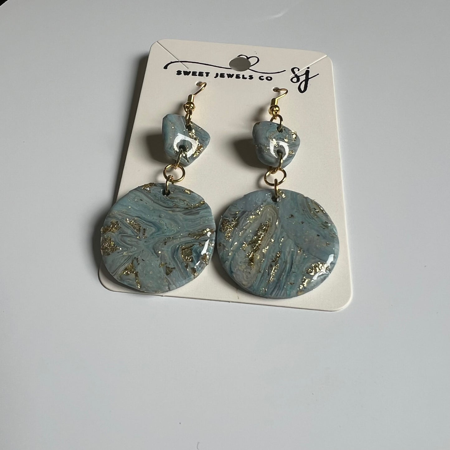Light Blue & Gold Dangle