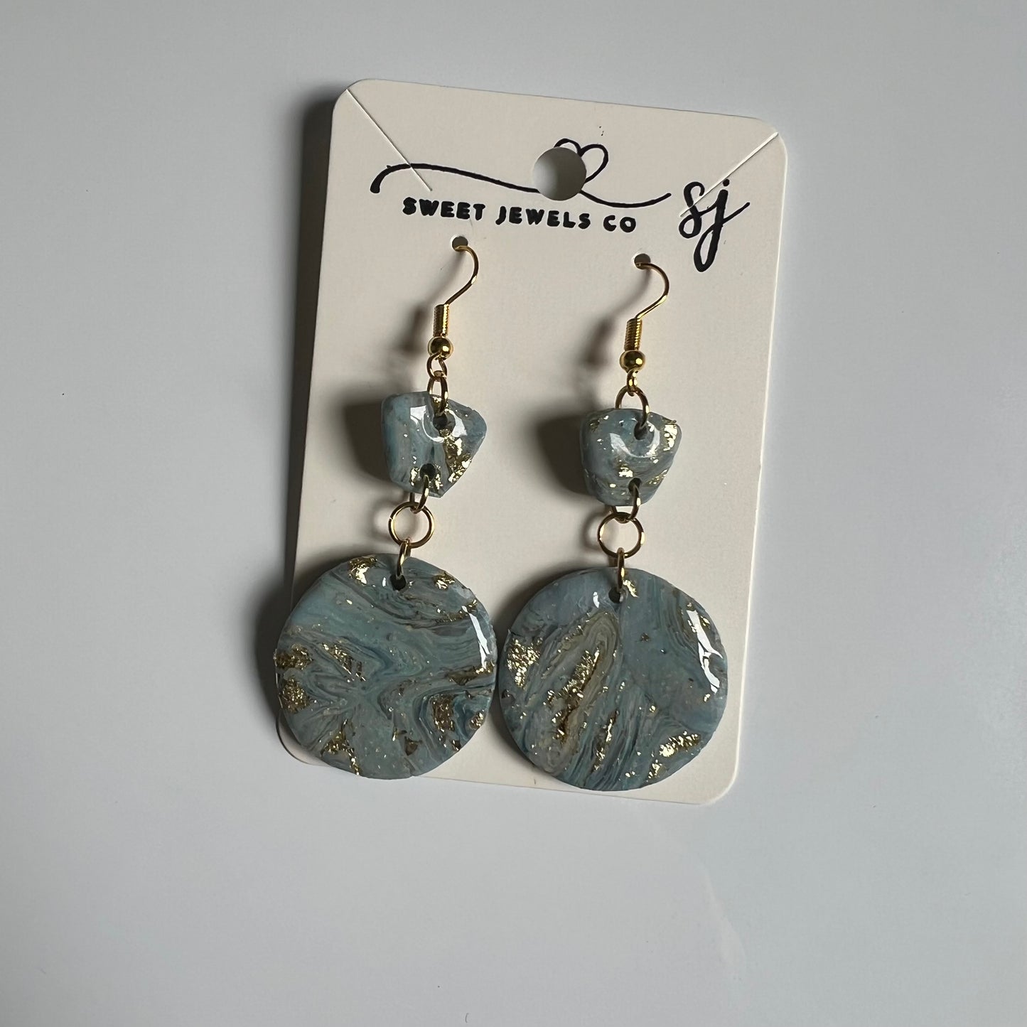 Light Blue & Gold Dangle
