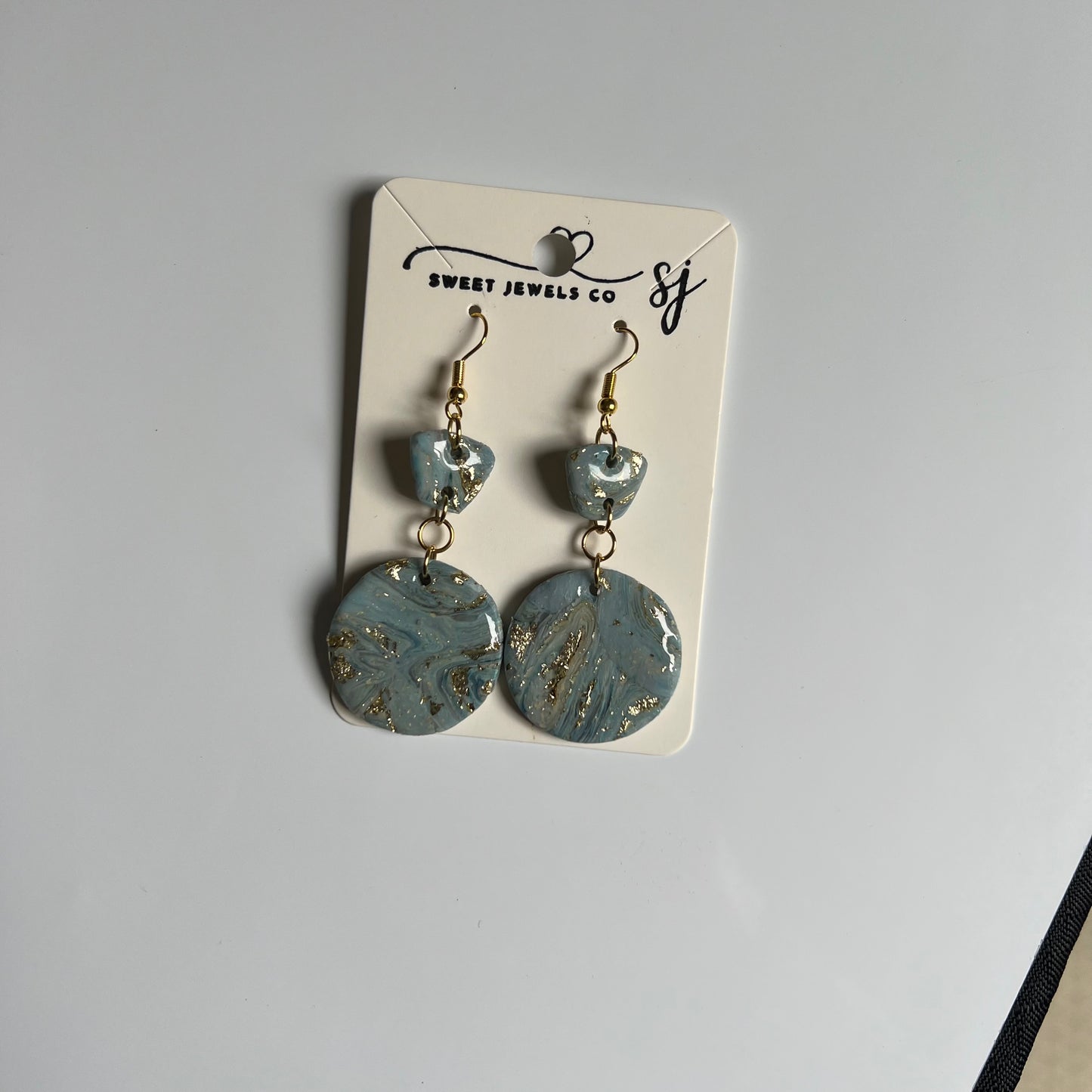 Light Blue & Gold Dangle
