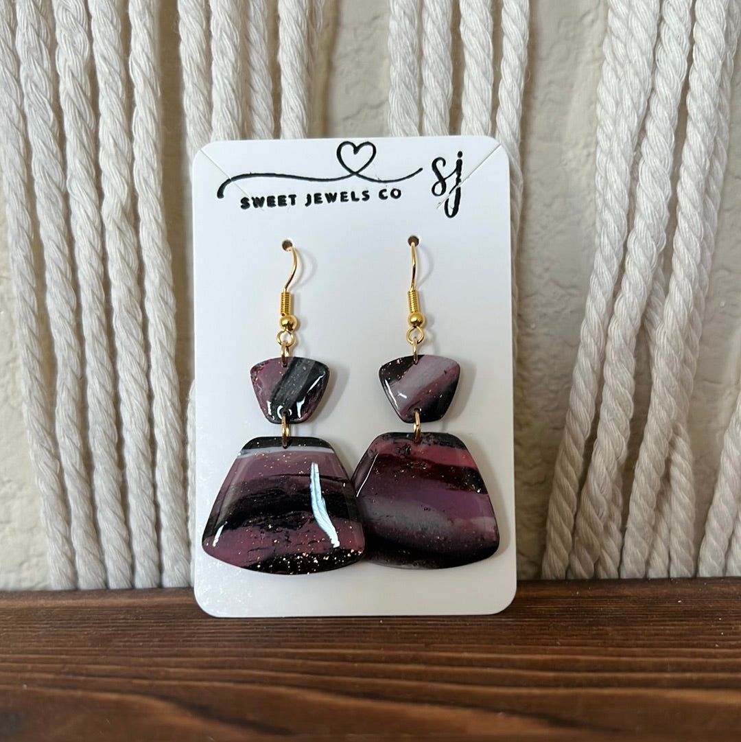 Retro Galaxy Gum Drop Dangle