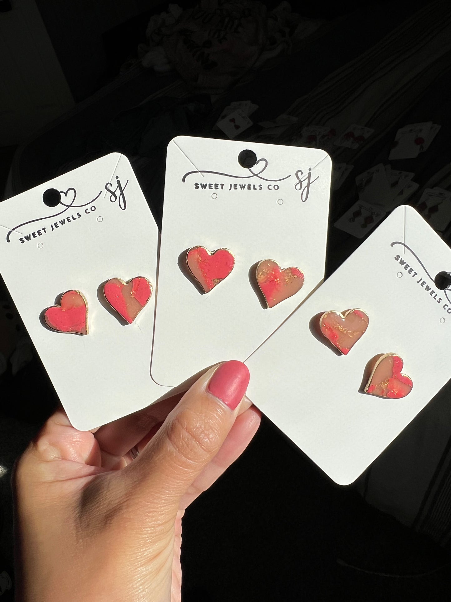 Pointed Heart Studs