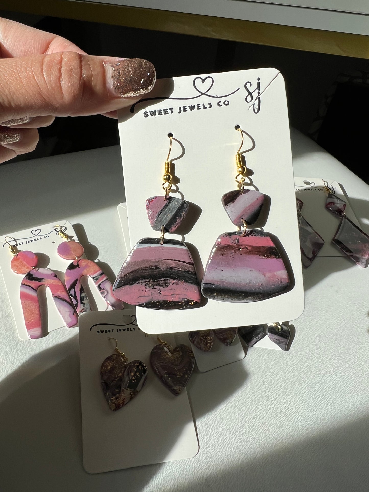 Retro Galaxy Gum Drop Dangle