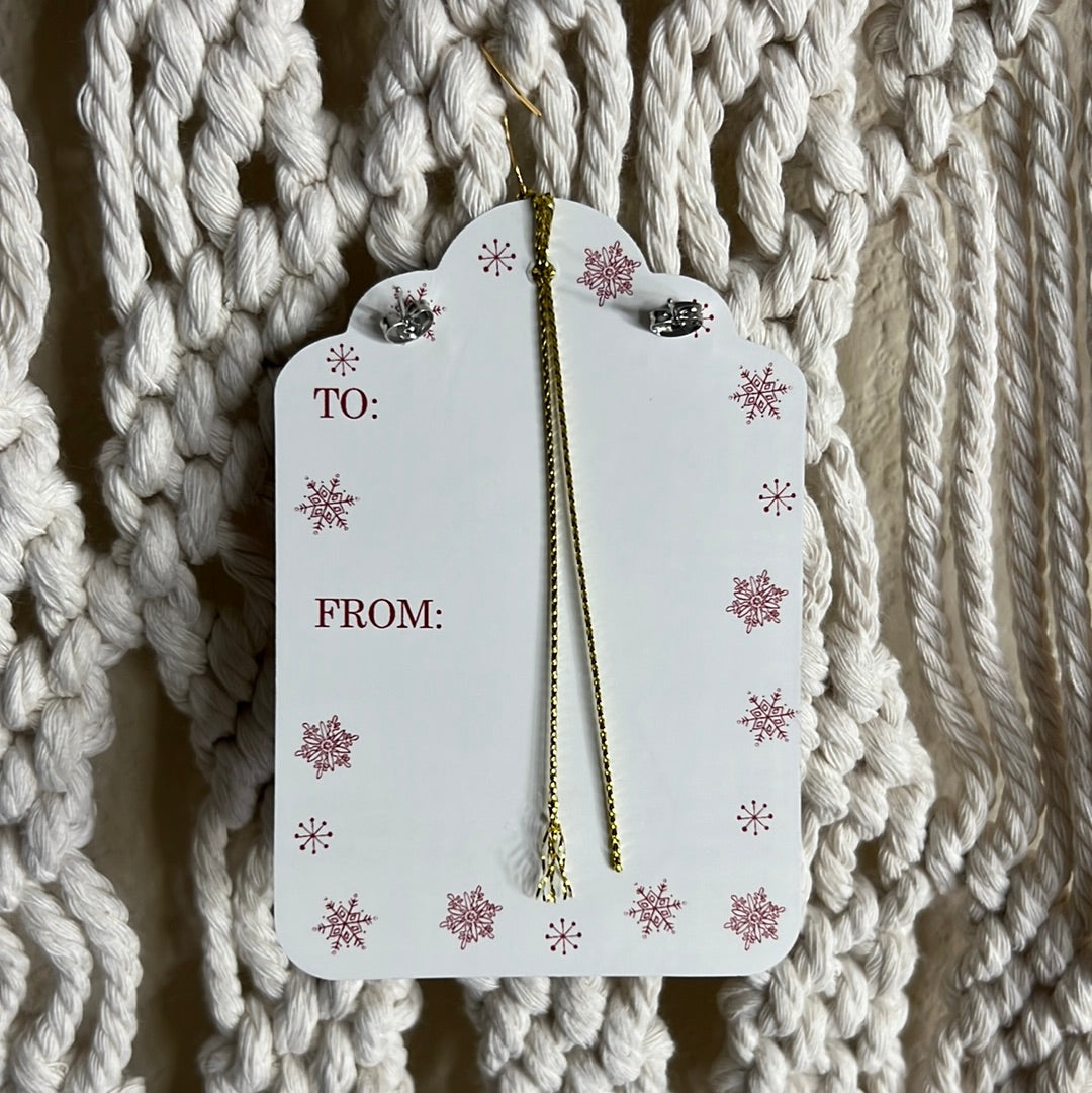Winter Mauve Silver Ball Dangle