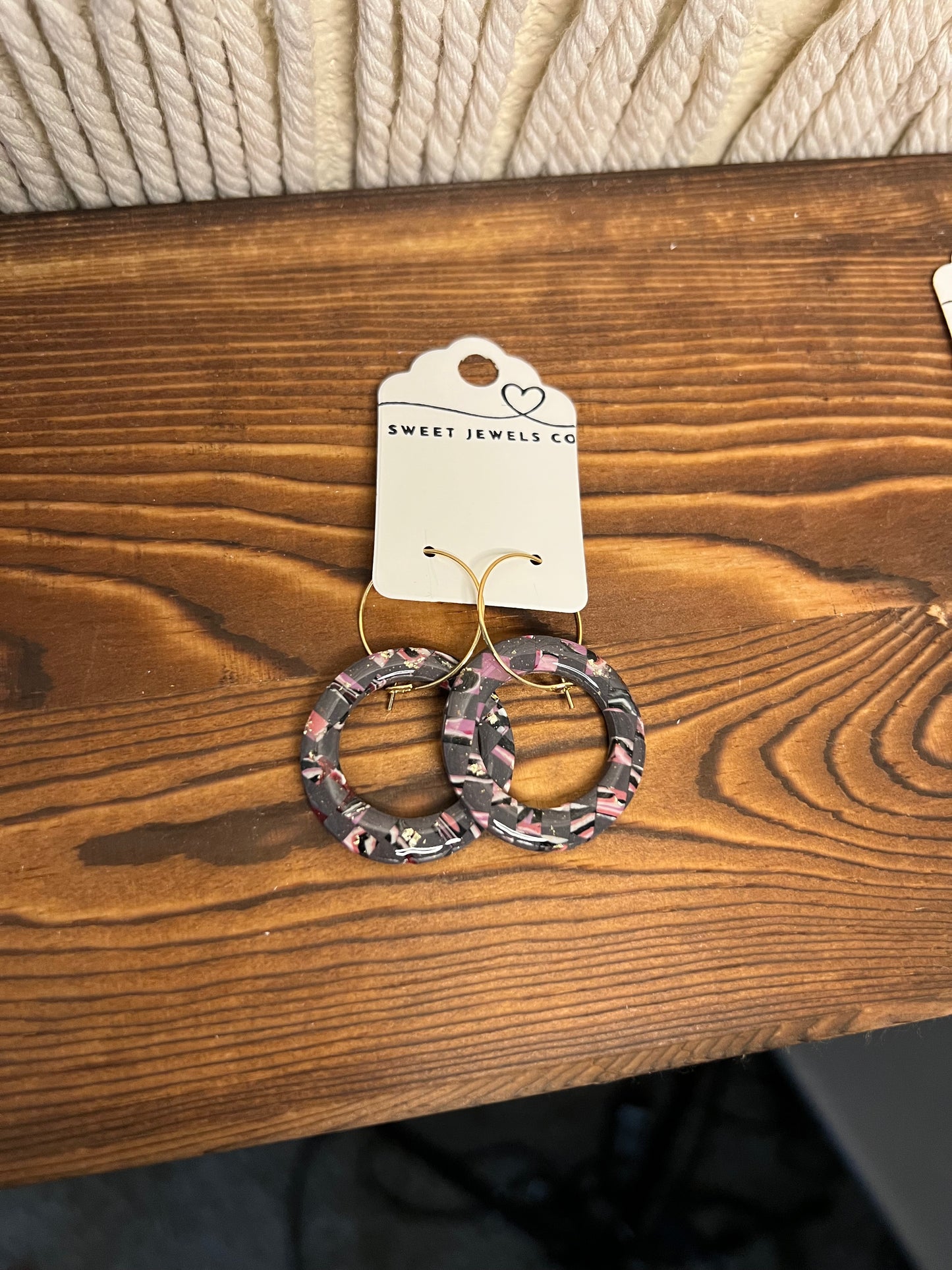 Checkered Circle Hoops