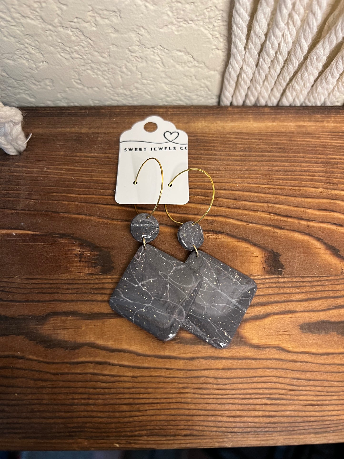 Gray Hoop Dangles