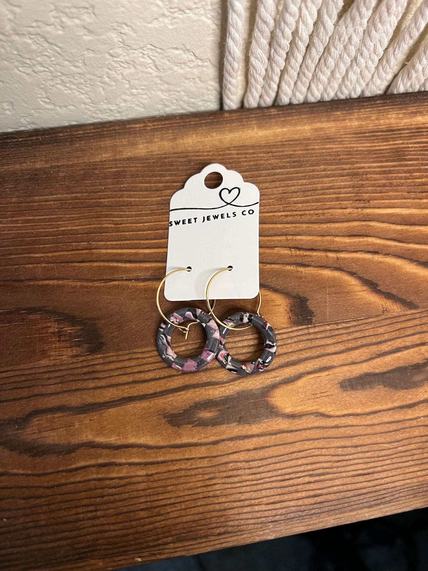 Checkered Circle Hoops