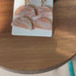 Blush Quartz - Half circle dangle - glossy