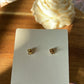 Blush Quartz - Half circle dangle - glossy