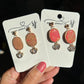 Oval- Heart Charm Studs