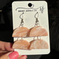 Blush Quartz - Half circle dangle - glossy