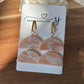 Blush Quartz - Half circle dangle - glossy