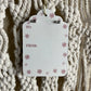 Winter Mauve Silver Rectangle Dangle